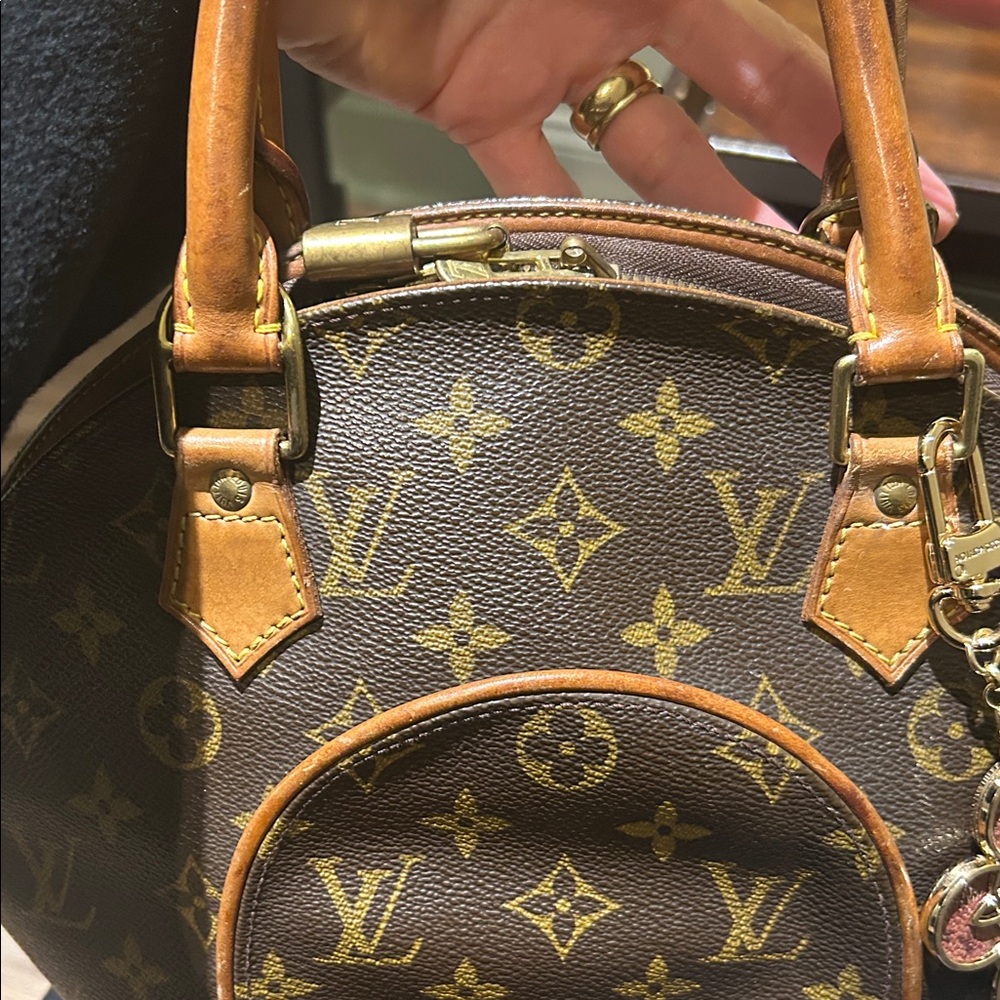 Louis Vuitton Brown and Gold Monogram Satchel - Picture 9 of 11